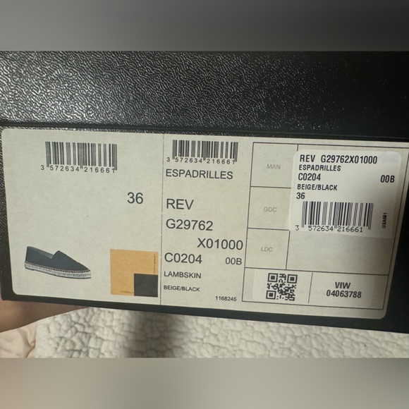 CHANEL ESPADRILLES 🦄 BEIGE BLACK IN LAMBSKIN SIZE 36 - Picture 9 of 13